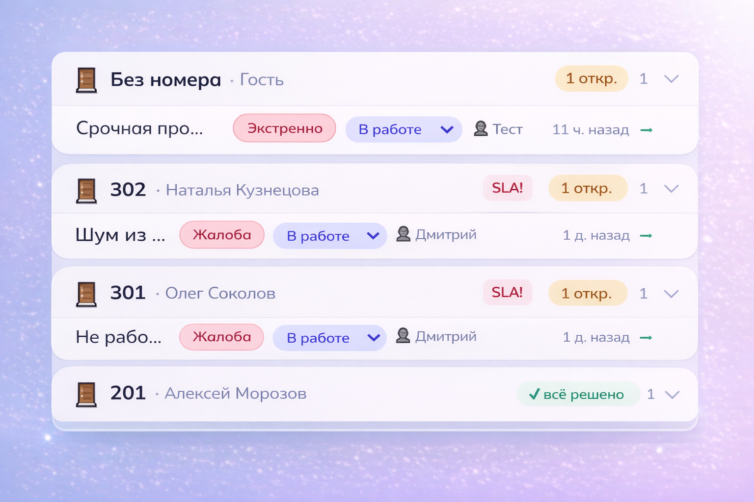 Клиенты под контролем